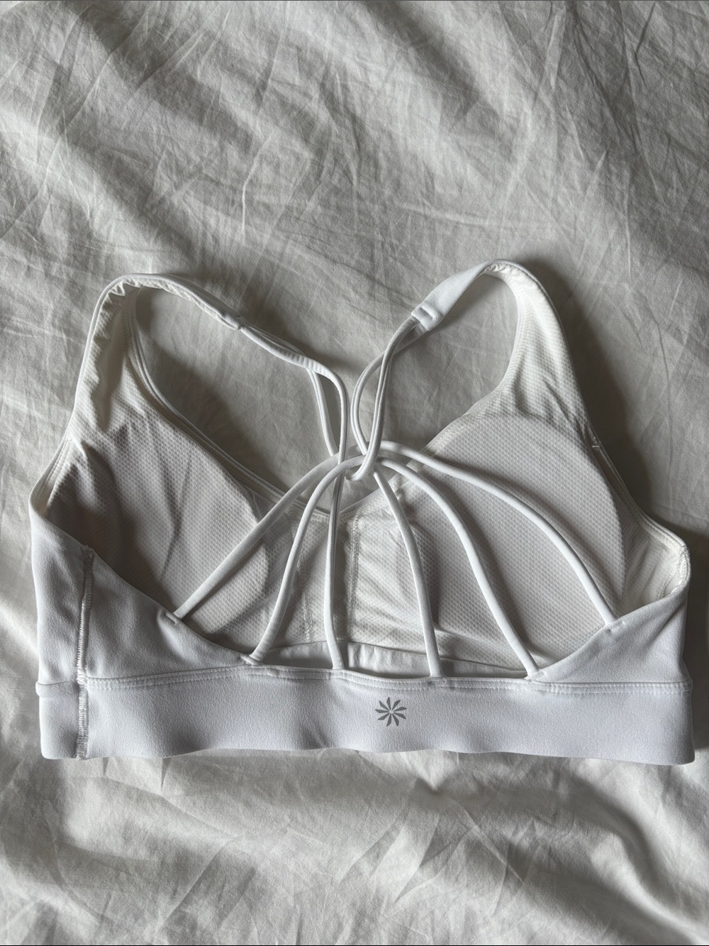 Athleta Solace Sports Bra A-C Cup, M, White - Picture 4 of 7
